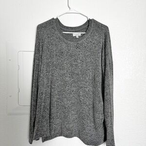 Lucky Brand Long Sleeves Top, Dark Gray, XL